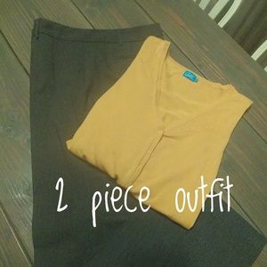 Dress pants and cardigan set